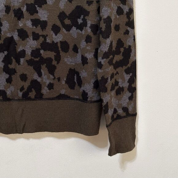 Anthropologie Ethan Leopard Animal Print Sweater S Long Sleeve Pullover Trendy - Picture 2 of 12